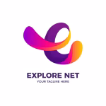 modello astratto di logo di stile di colore di gradiente della lettera e 349893 24